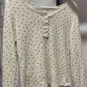 Pink Republic Blue and White Long Sleeve Top